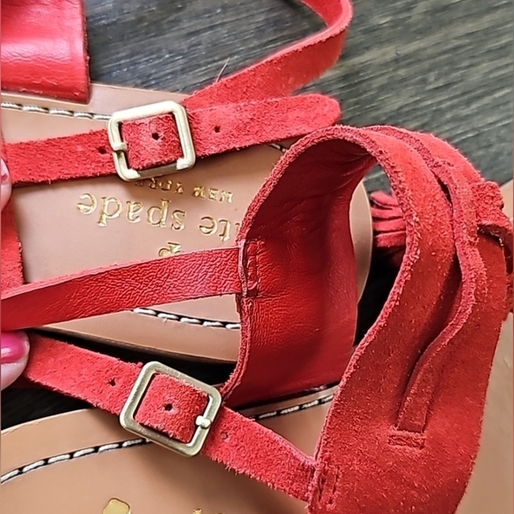 Kate Spade New York Carlita Suede Tassel Sandals, Women's Size 8 - Picture 12 of 13